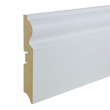 Плинтус Smartprofile Paint МДФ белый под покраску 110С 110мм *2,4 м