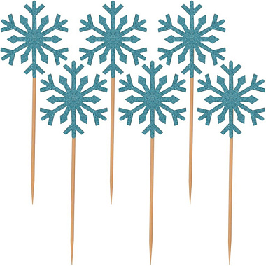 Шпажки для канапе Мультидом Снежинки 14 см 6 шт VL2-280