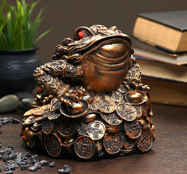 Фигура Хорошие сувениры Жаба на монетах 18*18*18 см 1403841