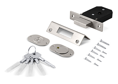 Замок Palladium врезной 0156F никель 45 мм /30