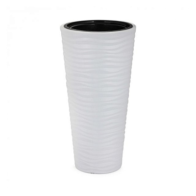 Кашпо Альтернатива Оазис 5/25л со вставкой серый М8076