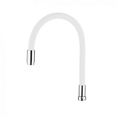 Излив гибкий MPF для кухонного смесителя силиконовый, белый, MP-У ИС.200325