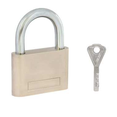 Замок навесной Vettore TL-BZ 4-040 сталь, закругленной формы 3 ключа SN сатин