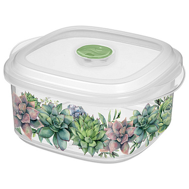 Емкость для СВЧ Idiland Bergamo с клапаном с декором бесцветный 1,6 л 221199701/00