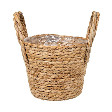 Кашпо плетеное Natural House Сафари с ручками натуральный Д175 Ш175 В160 Lishan-07 S