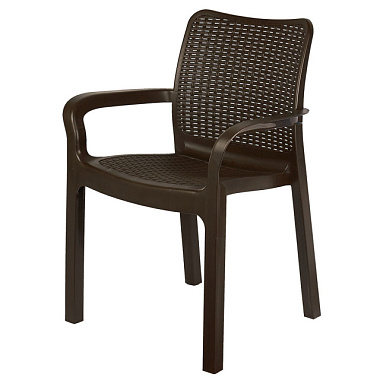 Стул пластиковый InGreen Rattan горький шоколад 506*580*833мм ING6182ГШК