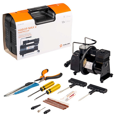 Компрессор Airline Tornado S с кмпл инстр. в кейсе 2 отверт., ремкомп.б/к шин, нож, плоcкогуб.