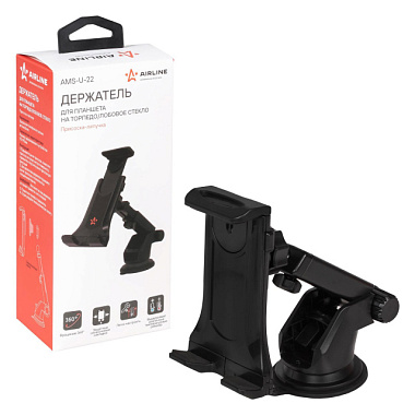 Держатель для планшета Airline на лобовое стекло/торпедо 70*240*166 мм AMS-U-22 