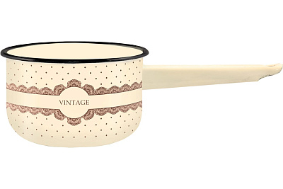 Ковш Appetite Vintage эмалированный цилиндрический без крышки 1,5 л 1с42с