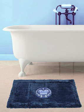 Ковер Bath Plus Luks для ванной комнаты 60*100 см синий NEW NH-HLFT21080/1