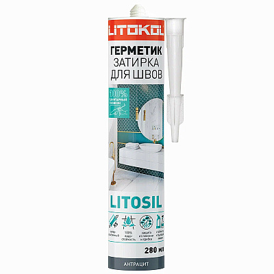 Герметик Litokol Litosil силиконовый антрацит 280 мл