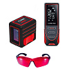 Комплект Ada лазер. ур. Cube mini Professional Edition +дальномер Cosmo mini+очки Visor Red А00657**