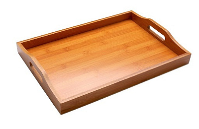 Поднос с ручками Bravo бамбук 40*27,8*5,5см BR-390 ***