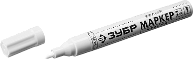 Маркер-краска Зубр Профессионал МК-750 круглый белый 2 мм 06325-8
