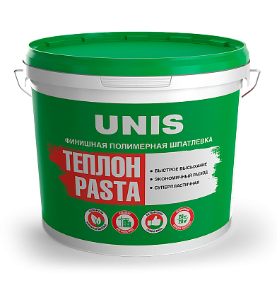 Шпатлевка Юнис Pasta Теплон полимерная готовая 5 кг