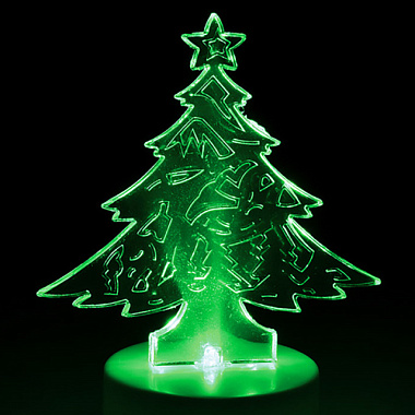 Свеча Vegas Елочка чайная светодиодная зеленое свечение 6*8 см 55052