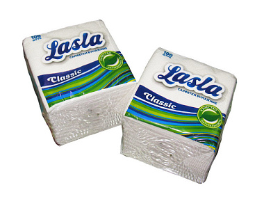 Салфетки Lasla Classic бумажные 100 листов белые