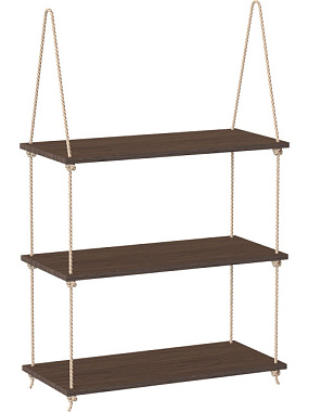 Полка Qwerty Kotor на канатах 3 яруса 43*20*1,5 см 72041***