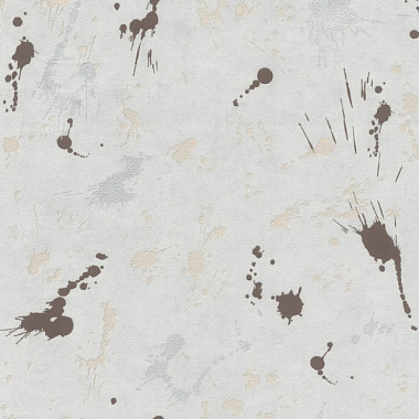 Обои МОФ Дроп бумажные дуплекс с пал. зол. и сер. черно-белый 0,53*10,05 м 6308-1