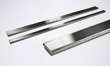 Бордюр Росмозаика металлический платина матовый 22*600 мм БМ 268