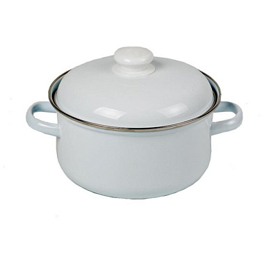 Кастрюля эмалированная Лысьвенские эмали без рисунка 3,0 л 1512 АП2