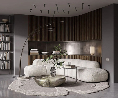 Панель Artiva гибкая акустическая черный войлок/рейки МДФ дуб муссон 1200*600*9 мм/25*6 мм