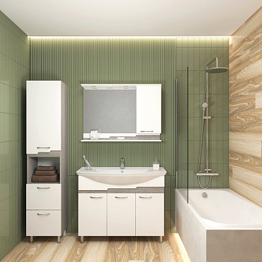 Зеркало-шкаф Eva Gold Каскад 105 моринга