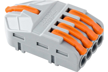 Клемма Duwi разветвительная рычажковая 1*4 4мм² 4шт 26666 6