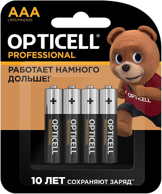 Элемент питания Opticell Professional AAA/LR03 4 шт 5052002 1775452