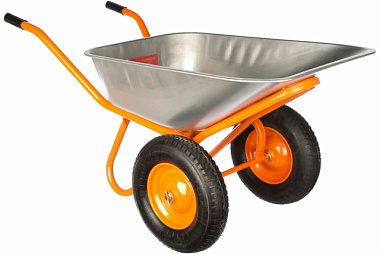 Тачка Bohrer ТВН-2Н строительная двухколесная 110 л толщ 0,8 мм груз 210 кг