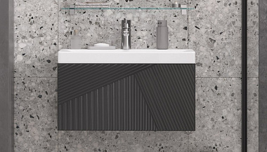 Тумба Velvex Edge 70 графит подвесная к раковине Velvex 9696-70 tp.EDG.9696.70.1Y графит