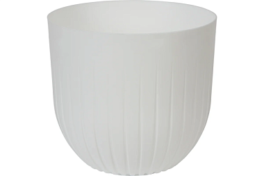 Горшок Live-in-green Альфа пластиковый с вкладкой белый 22 см 6 л А22-10