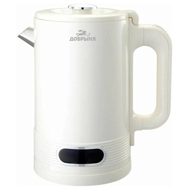 Чайник Добрыня электрический пластик/нерж сталь молочный 1800 Вт 1,8 л DO-1266W