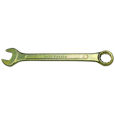 Ключ СибрТех комбинированный желтый цинк 10 мм 14976
