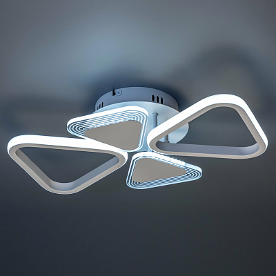Люстра Ritter Nuvola потолочная LED диммир ДУ белый 3 режима 72Вт 22м² 500*335*100 52938 9
