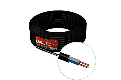 Кабель ВВГ-Пнг(А)-LS черный 2*2.5 мм ГОСТ ULC 20 м ULC0054