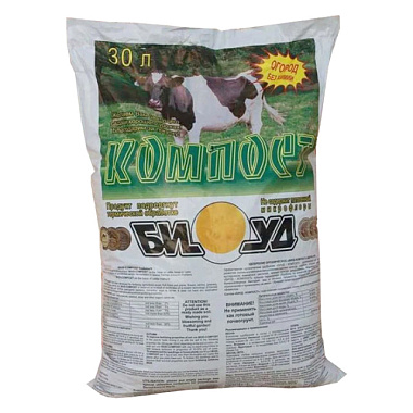 Удобрение Биуд Компост коровий органическое сухое 30 л