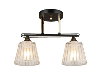 Люстра потолочная Milosh Black Е27 2*60Вт H260*D340 мм 0659CL-2BK