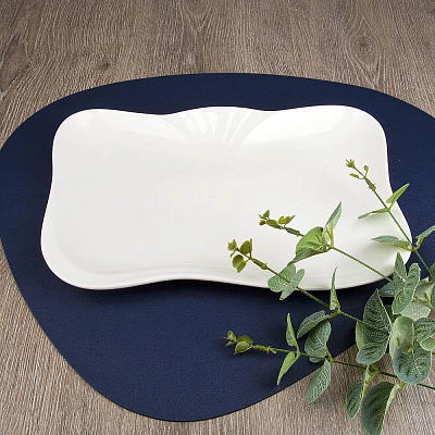 Блюдо сервировочное Nouvelle Home Маршмеллоу фарфор 30*20*2,5 см 0530211