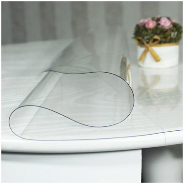 Скатерть Anyday гибкое стекло прозрачная 0,8 мм 100*60 см ГС-100/60/8*