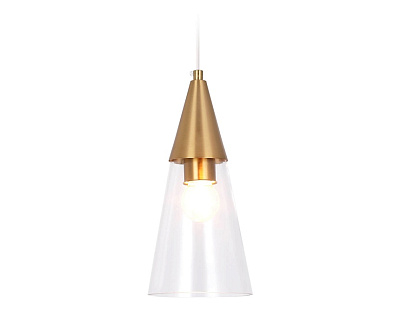 Светильник подвесной Ambrella TR3666 BS/CL латунь/прозрачный E14 max 40W D120*1000**