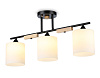 Люстра Ambrella TR9551/3 BK/FR черный/белый матовый E27/3 max 40W 595*115*280