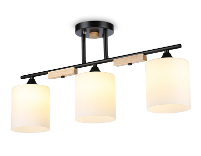Люстра Ambrella TR9551/3 BK/FR черный/белый матовый E27/3 max 40W 595*115*280