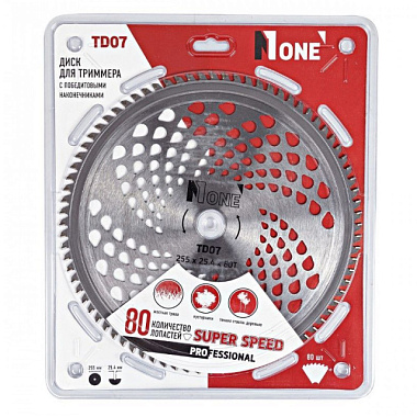 Диск для триммера Number One Super Speed 255*25,4*80Т TD07