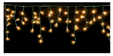Гирлянда Феникс-Презент 80 LED ламп теплый белый 8 режимов питание от сети IP44 300*50 cм 92815