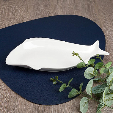 Блюдо сервировочное Nouvelle Home Маршмеллоу фарфор 30,5*14,5*3 см 0530105