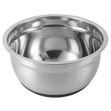 Миска нерж глубокая силиконовая подставка 20 см 2 л RGS-WS3710-20W