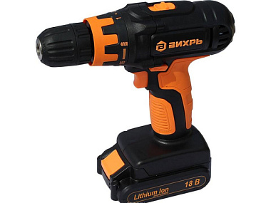Дрель-шуруповерт аккумуляторная Вихрь ДА-18Л-2К 72/14/9