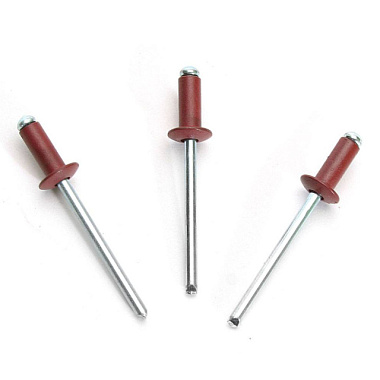 Заклепка Винтаж вытяжная 4,0*10 al\st красный 300 шт RAL3005