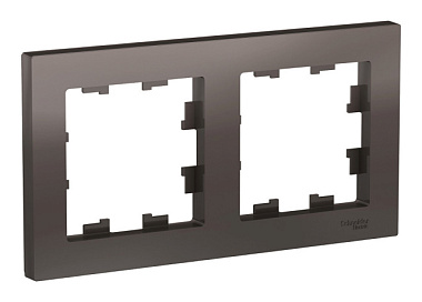 Рамка Systeme Electric Atlasdesign двухпостовая универсальная мокко ATN000602